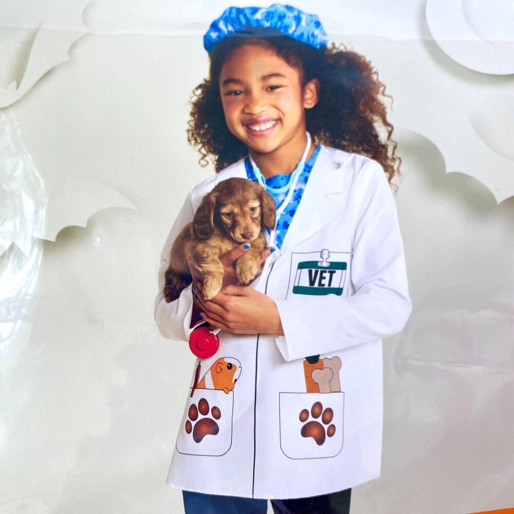 Kids Veterinarian Halloween Costume Vet Size Small 6-7 Doctor NEW